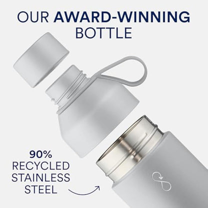 Ocean Bottle - Recycled Stainless Steel Bottle - Eco-Friendly & Reusable (Original 500ml, Rock Grey)