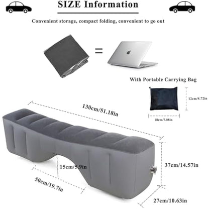 MEIRRAI Car Mattress, Inflatable Car Bed for Back of Cars, Gap Filler Air Mattress, Rear Seat Widening for SUV/MVP/Saloons, Travel Inflatable Gap Pad, Camping Bed with Air Pump for Travel Camping