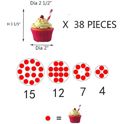 Cupcake Stand, ULIFEME 4 Tier Cake Stands, Round Acrylic Display Stands Cupcake Tower for Wedding, Birthday & Party, 6'' / 8'' / 10'' / 12'' Diameter Round Stand, 4 Inch Height, 4mm Thickness Acrylic