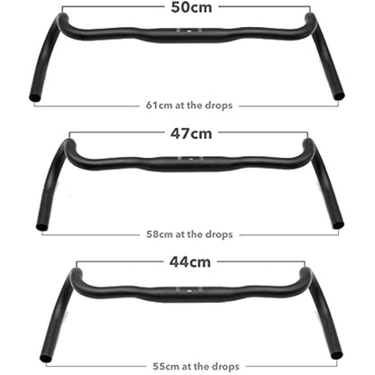 REDSHIFT Kitchen Sink Bike Drop Bar Handlebar for Road Bikes, Bicycle Gravel Handlebars, Aluminum, 31.8mm Clamp, 53cm Width, 20mm Rise, Cycling Gear Biking Accessories (With Loop)