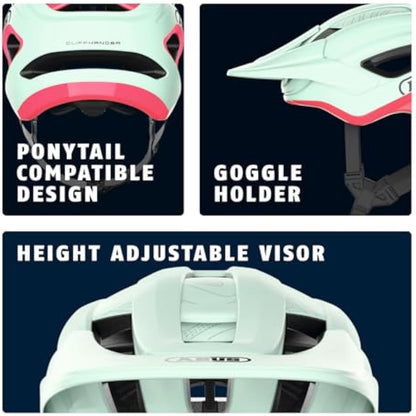 ABUS CliffHanger MTB helmet - bike helmet for demanding trails - with large ventilation openings & TriVider strap system - for men and women