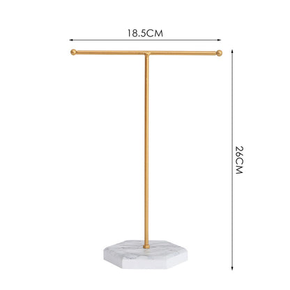 DUINIU 1 Piece Metal Jewelry Stand, Jewelry Storage Rack, T-Shaped Necklace Display Stand, Jewelry Hanging Organizer, Suitable for Necklaces