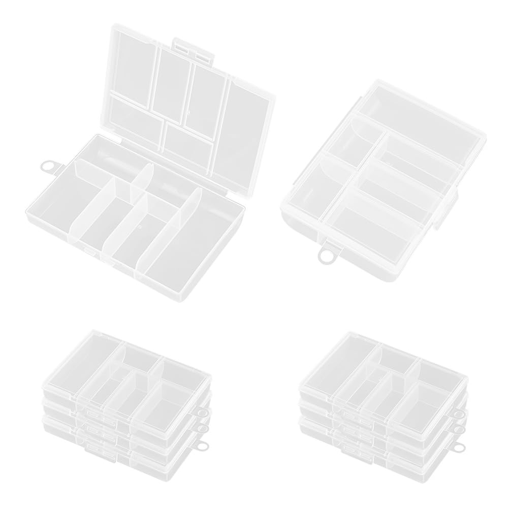 TONGIHS 8 Pcs Bead Storage Box,for Collecting Small Items,Transparent