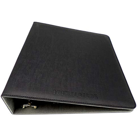 docsmagic.de 3-Ring Premium Album Black + 100 9-Pocket Premium Pages - PKM - YGO - MTG