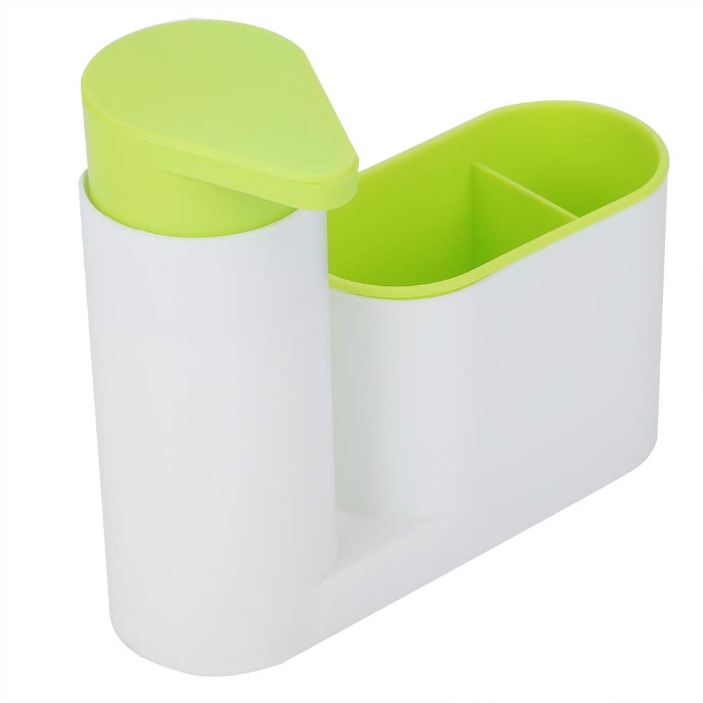 Socobeta Soap Dispenser Storage Kit, Of Scale Detergent Soap Dispenser Sink Sponge Storage Compact Multifunctionalbathroom ABS for Kitchen(green)