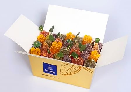 Leonidas Jellies Gift Box, Leonidas Fruit Jelly, Blended with Fresh Fruit Pulp (12 Count Pack of 1)