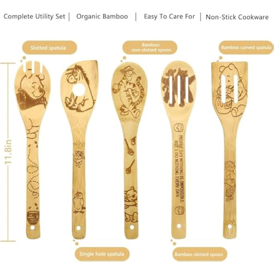 Wooden Spoons for Cooking Bear Cooking Utensils Set,Christmas Gifts for Women Mothers Day Birthday Gift