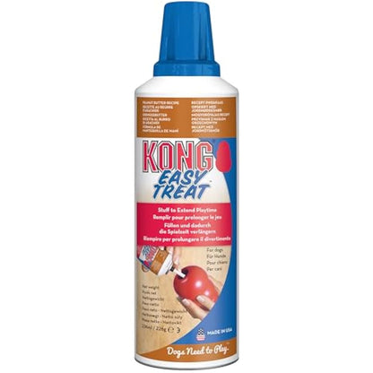 KONG Easy Treat for Dogs - No-Mess Dog Treat Paste - Use with KONG Rubber Toys - Peanut Butter, 227ml