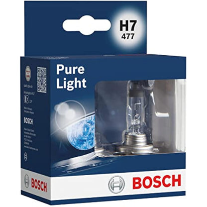 Bosch H7 (477) Pure Light Headlight Bulbs - 12 V 55 W PX26d - 2 Bulbs