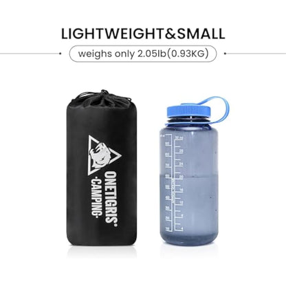 OneTigris Obsidian Ultralight Sleeping Pad, 5.2R Insulated, Inflatable Camping Backpacking Sleeping Mat with Hole Fixing Patches Weighs 2.05lb, 74.4" x 24.8"