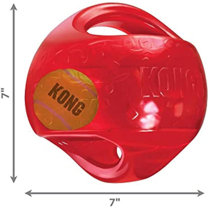 KONG - Jumbler Ball - Interactive Fetch Dog Toy with Tennis Ball (Assorted Colours) - For Large/Extra Large Dogs