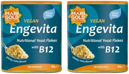 Marigold Vegan Engevita Nutritional Yeast Flakes with Vitamin B12, 100g (Pack of 2)