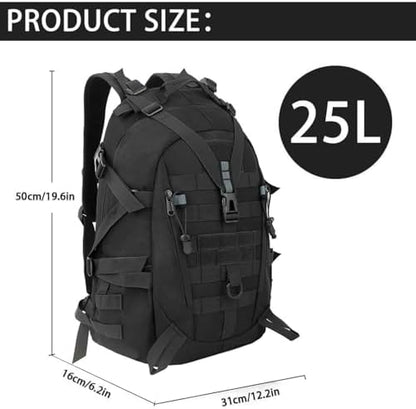 aiGear 25L Military Tactical Backpack | Lightweight Backpack Hiking Daypack | Rucksack with Molle System | for Outdoor Sports Trekking Hiking Travel Camping