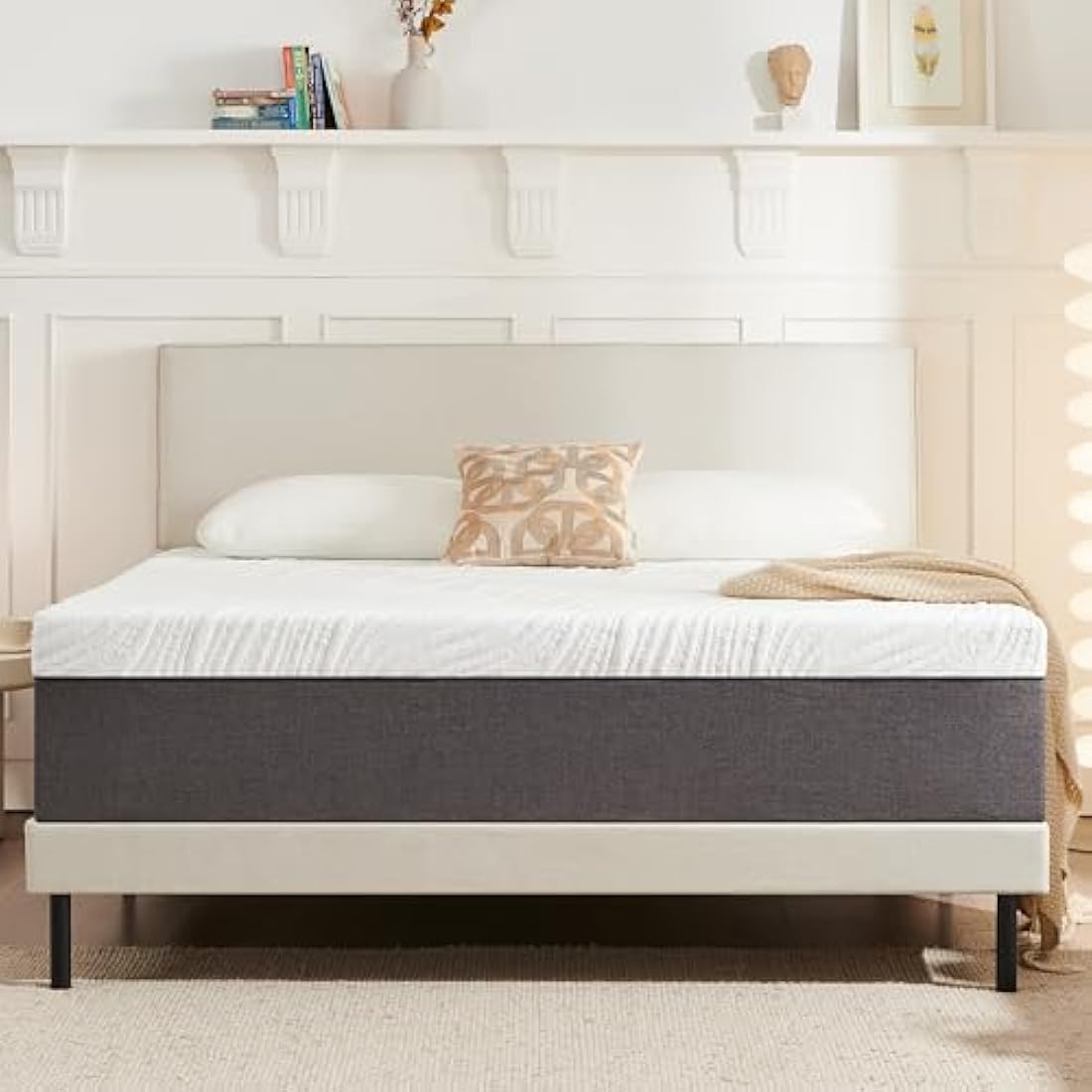 Twirest Mattresses, 20cm Single Mattresses with Memory Foam and Anti-mite, Breathable, Removable Carved Cover, Mattress in a Box, Edges Support for Sleep Supportive(90x190x20cm)