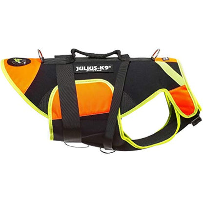 JULIUS-K9 IDC Multifunctional 3in1 Dog Vest, Size: L, Black and UV Orange