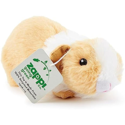 Zappi Co 100% Recycled Plush Guinea Pig Toy (15cm Length) Stuffed Soft Cuddly Eco Friendly animals Collection For New Born Child First kid