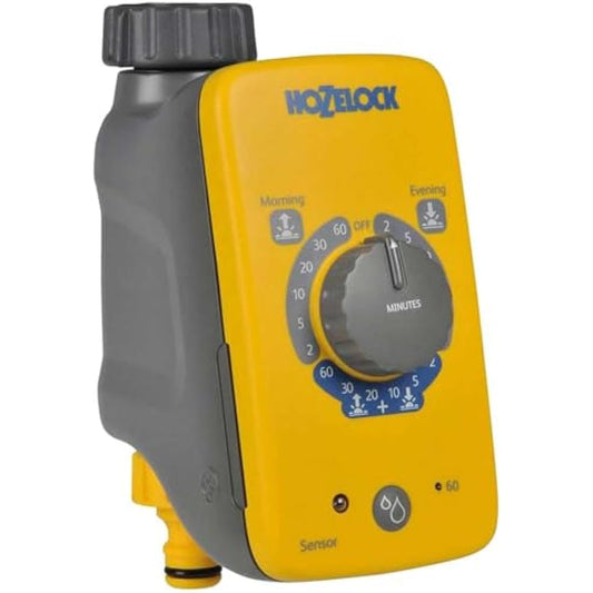 HOZELOCK - Watering Timer Sensor Controller : Automatic and Easy Watering With Its Light Sensor, Daily Watering At Sunrise And/or Sunset, Manual Watering Function [2212 0000]