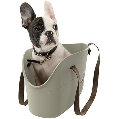 Ferplast Carrier bag for small dogs WITH-ME, EVA, Soft rubber plastic, washable, Adjustable handles, Safety belt included, 21.5 x 43.5 x h 27 cm Black