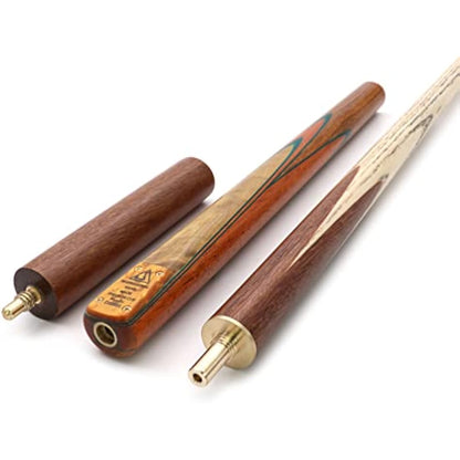 CUESOUL 57 Handcraft 3/4 Jointed Snooker Cue with Mini Butt End Extension Packed in Aluminium Cue Case (D304)