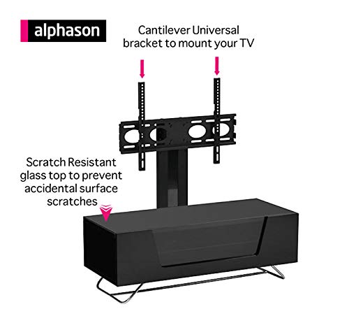 Alphason Chromium 2 1000 TV Cabinet & Bracket - Grey