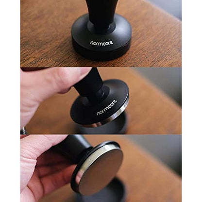 Normcore Coffee Tamper 58.5 mm, Coffee Press, Stylish Espresso Tamp, Barista Tamper Set, Calibrated Contact Pressure, 13.6 kg / 11.3 kg / 5.8 kg Contact Pressure, Aluminium Handle, Matte