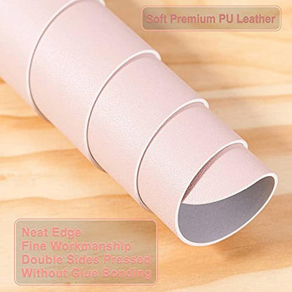 Desk Pad Large, Desk Mat, Extended Mouse Mat, Mouse Pad XL, Desk Blotter, DOBAOJIA Laptop Pad Writing Pad for Office/Home, Dual-Side Use PU Leather Waterproof 31.5" X 15.7" (Pink/Silver)