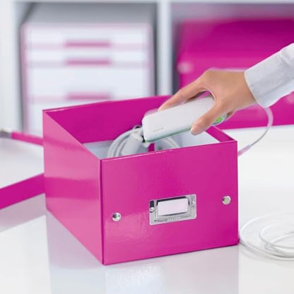 Leitz A5 Storage Box, Click and Store Range 60430023 - Small, Pink