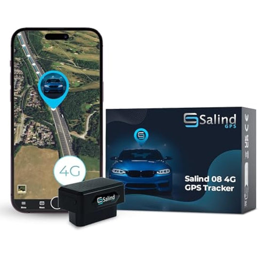 SALIND 08 4G - Mini GPS Tracker for Cars, Lorries, Vehicles - Connection via OBD2 - UK & Worldwide Real Time Tracking, Safe Area, Route Memory System and Alarms