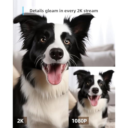 blurams Pet Camera 2K, Indoor Camera, Dog Camera, 360° Home Security Camera, Night Vision, Motion Tracking, 2-Way Talk, Cloud&SD, APP Control, Works with Alexa