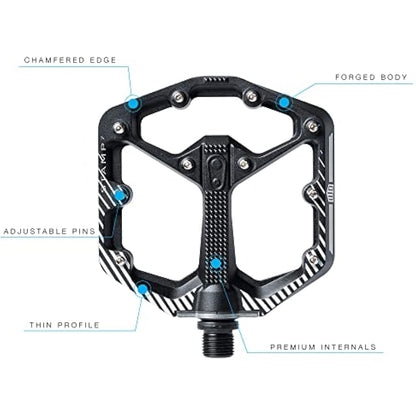 Crankbrothers Stamp Flat Pedal for BMX/MTB Bike - Bicycle Pedal, Minimalist Profile, Adjustable Grip