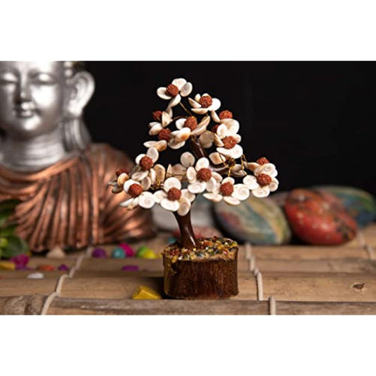 Crystal Tree for Home Decorations Crystals and Healing Stones Witchy Room Crystal Decor Tree Crystal Gifts Gem Tree Christmas Tree Stands for Real Tree… (Gomti Rudraksha tree)
