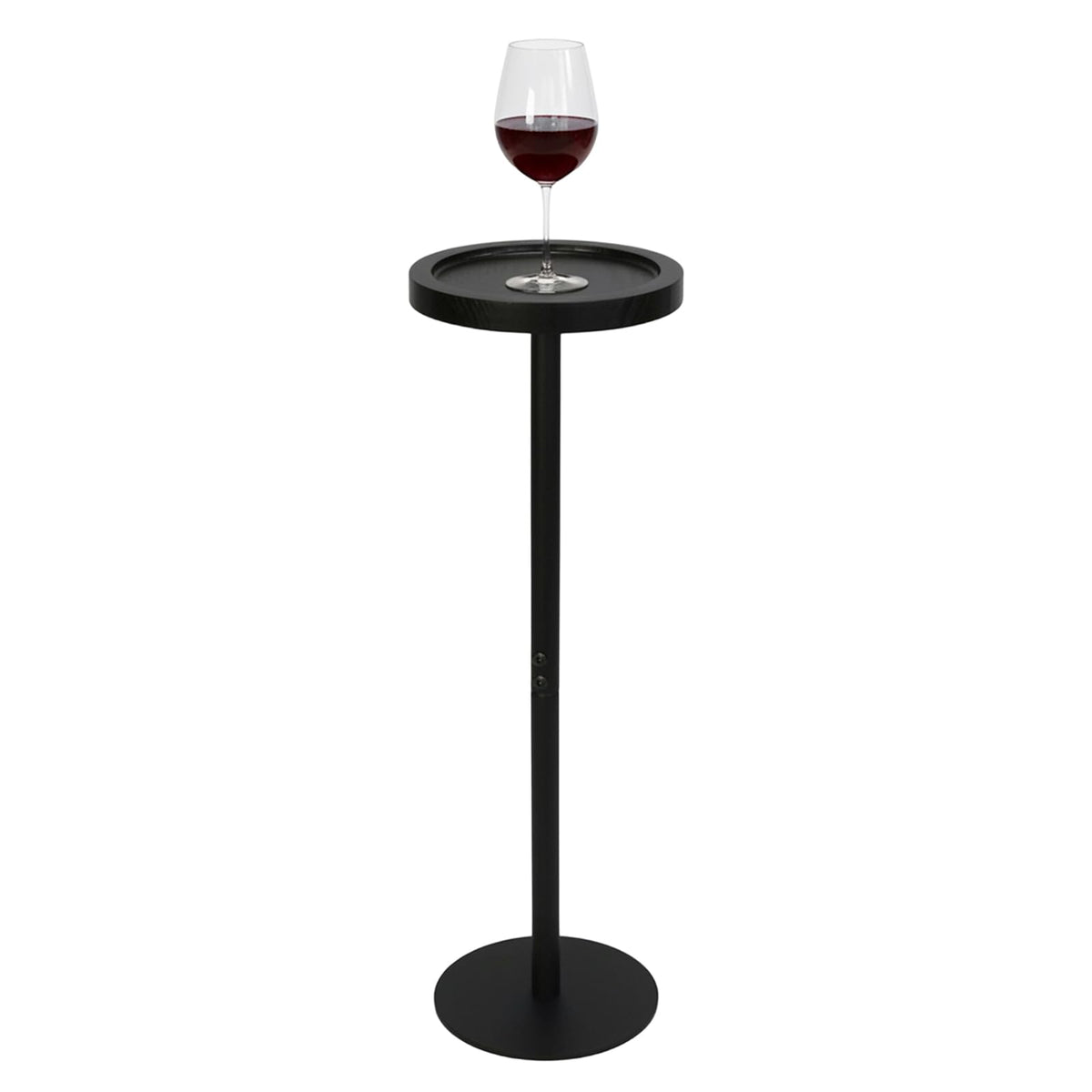 Simcat Small Round Side Table, Drink Table for Small Spaces and Modern Decor 1, Black