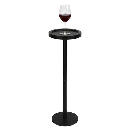 Simcat Small Round Side Table, Drink Table for Small Spaces and Modern Decor 1, Black