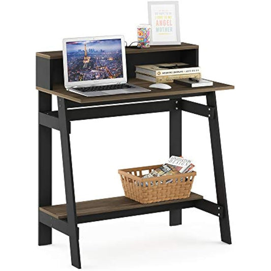 Furinno Simplistic A Frame Computer Desk, Study Desk, Writing Desk, Columbia Walnut