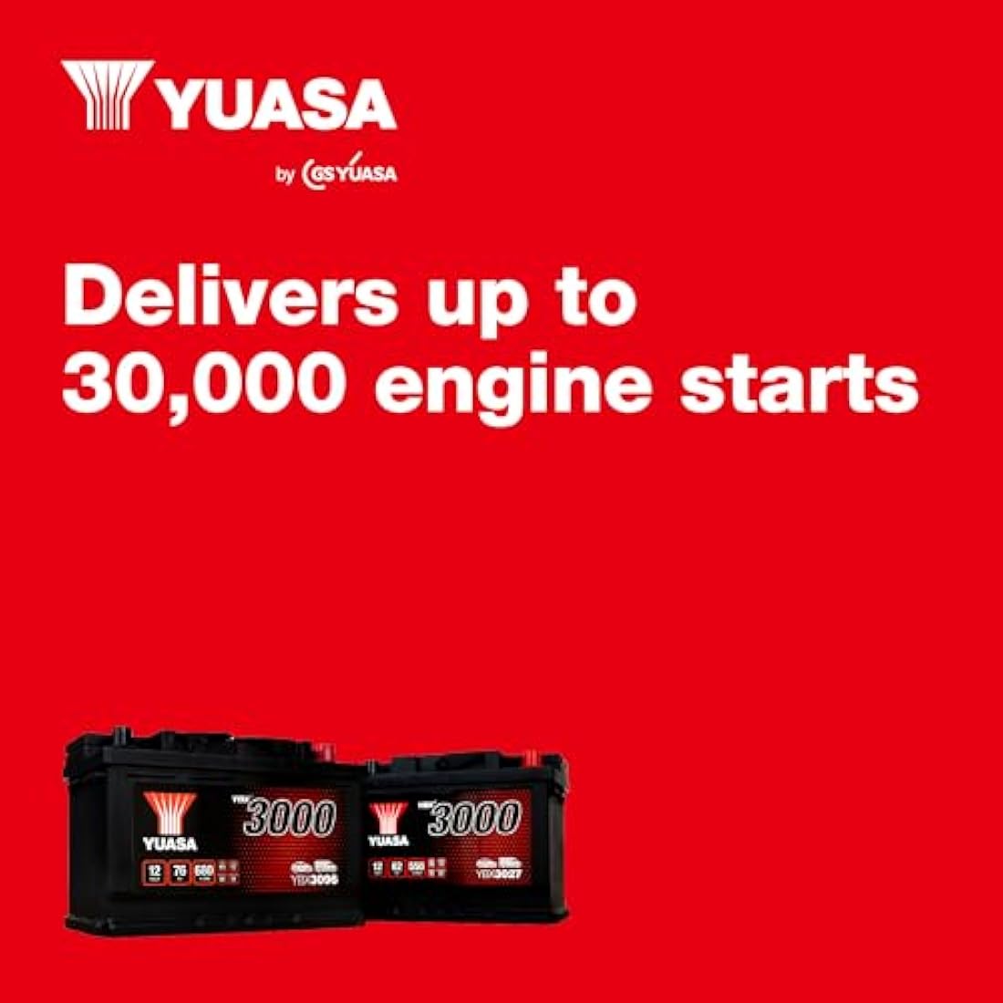 Yuasa YBX3055 12V 36Ah 330CCA Sealed Maintenance Free High Performance Car Battery