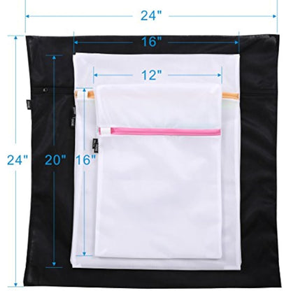 BAGAIL Mesh Laundry Bags, Washing Machine Wash Bags, Reusable and Durable Mesh Wash Bags for Delicate Blouse, Hosiery, Underwear, Bra, Lingerie and Baby Clothes, Great for Travel Storage Organization