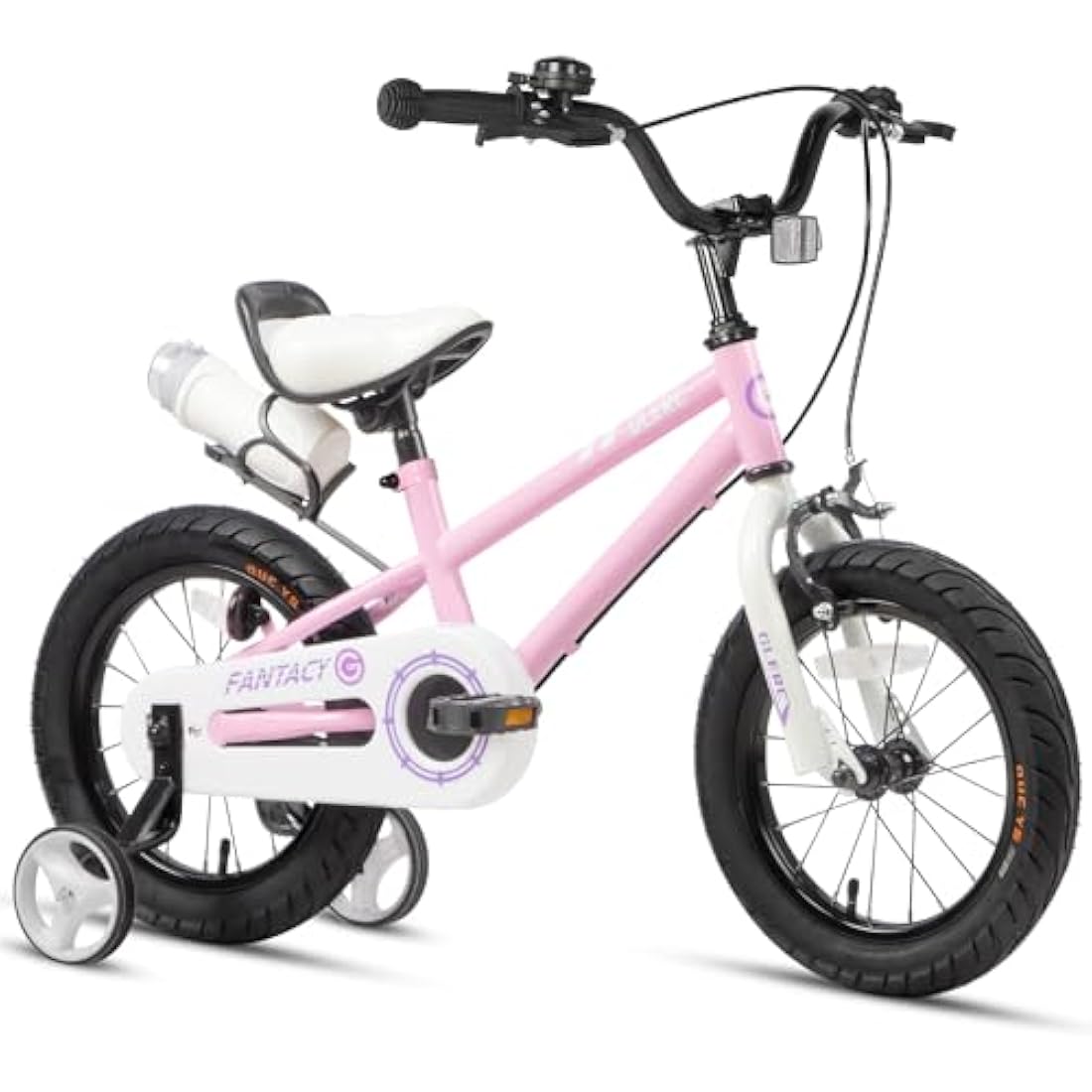 Glerc Fantacy 16 Inch Kids Bike for 2-14 Years Old Boys Girls with Water Bottle Holder & Stabilisers, Multiple Colors