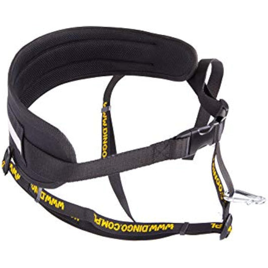 DINGO Canicross Belt 4-in-1 Universal, Adjustable, Safe, Reflective, Multifunctional, Hands-Free Dog Walking Belt for Running, Sports, Jogging, Training, Black (12780-2)