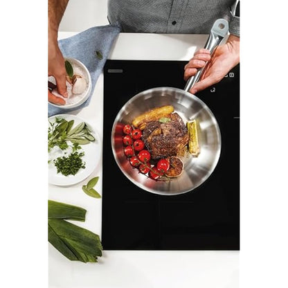 Tramontina 20-cm 1.1L, Stainless Steel Frying Pan, for Induction Hobs, Gas, Ceramic, Electric, Oven and Dishwasher-Safe
