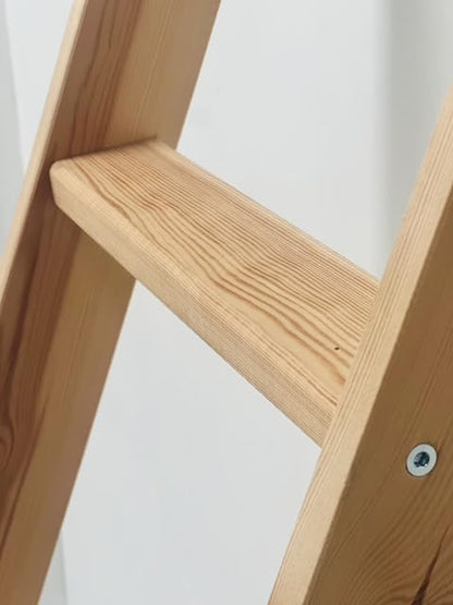 Strictly Beds and Bunks Pine Bunkbed Ladder - Replacement Bunk Bed Slanted Ladder Solid Pine, Natural, White, Black or Grey (Natural)