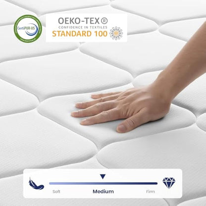 BedStory Single Mattress 90x190cm – 22cm Thick Pocket Sprung Mattress for Pressure Relief & Comfort Sleep