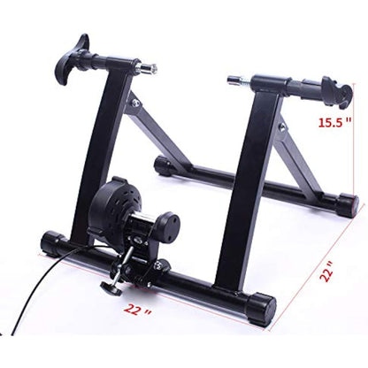 BalanceFrom Bike Trainer Stand Steel Bicycle Exercise Magnetic Stand with Front Wheel Riser
