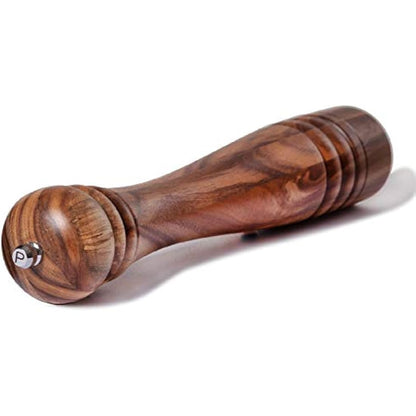 DeroTeno Pepper Mill, Pepper Grinder with Adjustable Ceramic Grinder, Acacia Wood, Height 30 cm