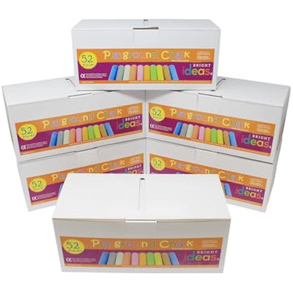 Bright Ideas Giant Colourful Playground Chalk, Assorted, 312 chalks, 10cm, BI8014x6