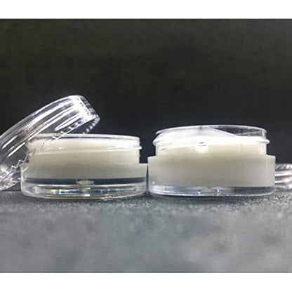 kuou 50 Pcs Empty Plastic Cosmetic Jars, 5ml Sample Containers Pots Bottles with Clear Lids