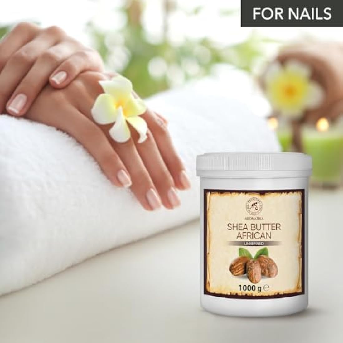Shea Butter (Unrefined)1000g - Cold Pressed - Africa - Ghana - 100% Pure & Natural Shea Butter Body Butter - Unrefined Raw - Intensive Care for the Face - Body - Hair