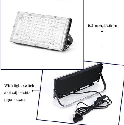 Caydo 50W LED UV Screen Printing Light with Black Light Stand and Instructions, Exposure Unit for Screen Printing and Cyanotypes