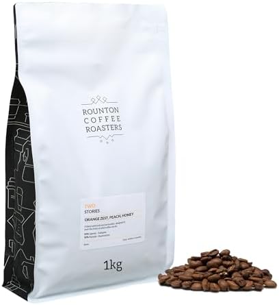 Rounton Coffee Roasters | Two Stories Blend 1kg Sweet & Fruity Coffee | Roasted in Yorkshire | Whole Beans 1kg Medium Espresso Roast | Speciality Coffee Bags