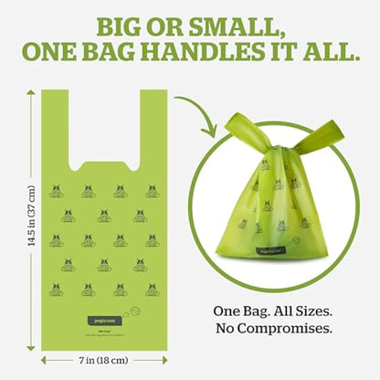 Pogi’s Dog Poo Bags with Handles – Extra Thick, Leak-Proof, Large, Fresh Scented, 900-Count