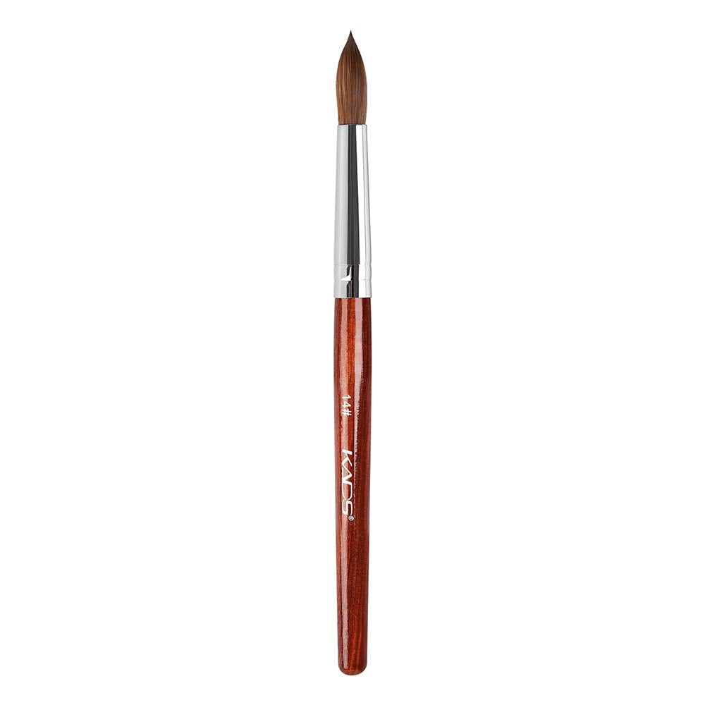 KADS Kolinsky Sable Acrylic Nail Art Brush Red Wood Pen Nail Brush for Nail Art Manicure Tool (14#)